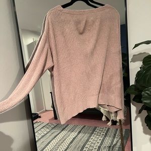 Pink Twisted back Sweater
